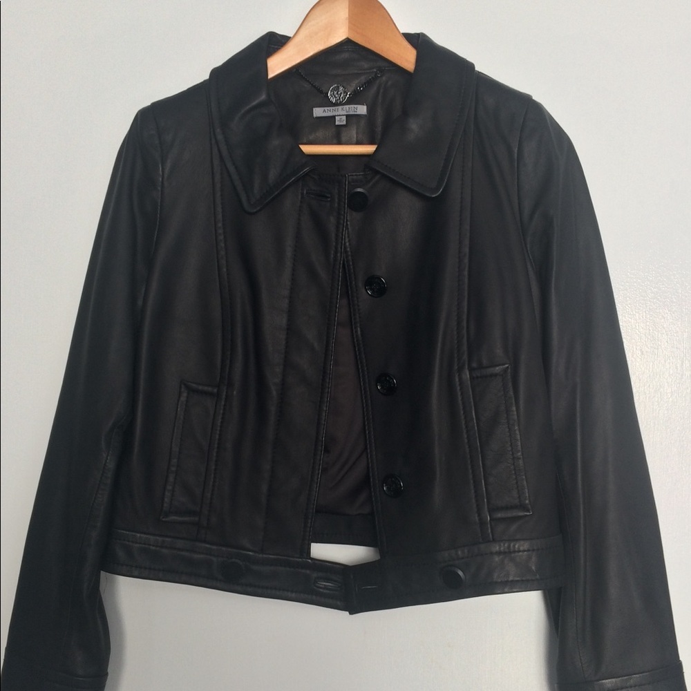 Women’s Anne Klein Leather Jacket Size 8P